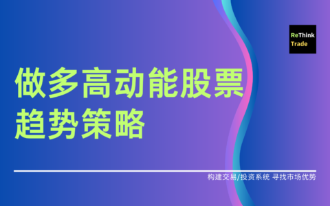 高动能股票趋势做多策略