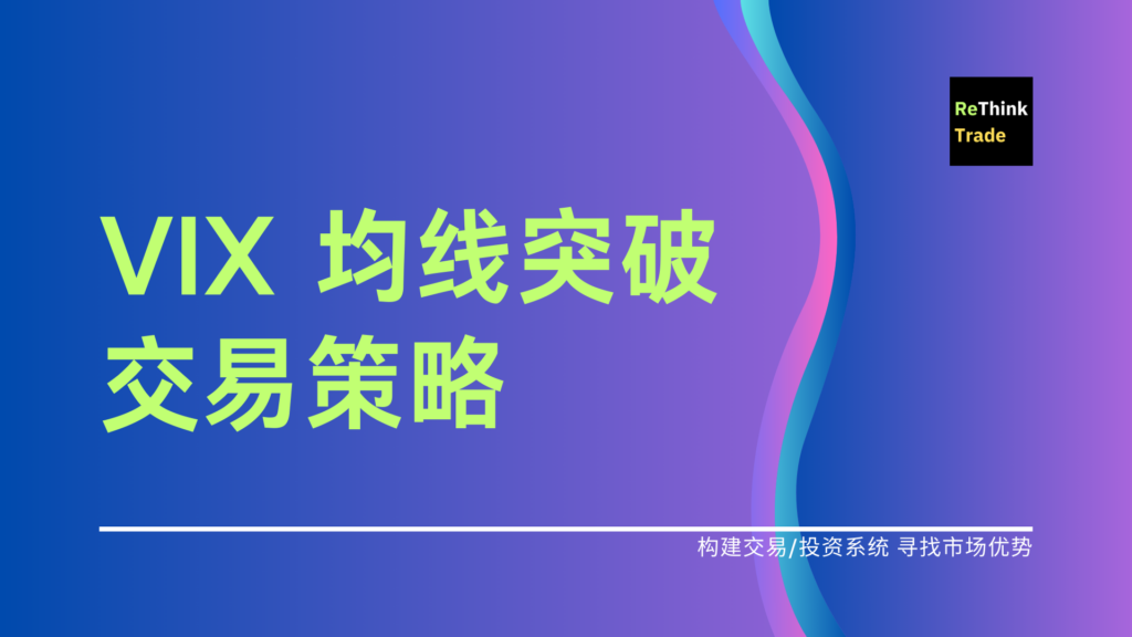 VIX 均线突破交易策略