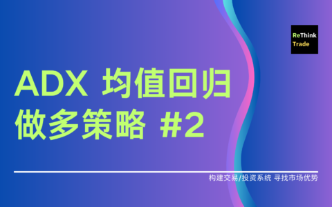 ADX 均值回归做多策略 #2